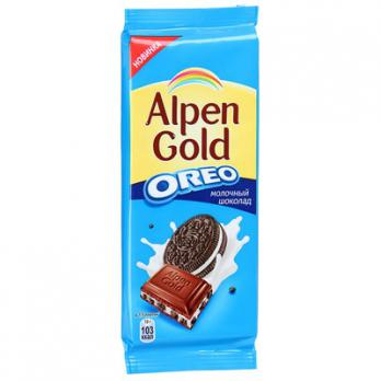 Шоколад Alpen Gold Молочный с ОРЕО 95 г