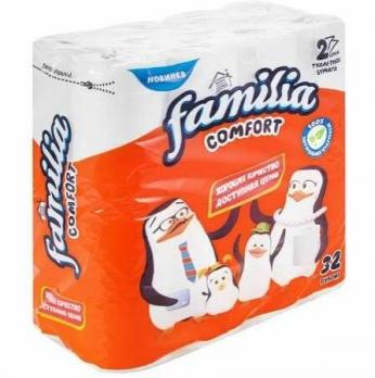 Туалетная бумага Familia "Comfort",  4 рулона
